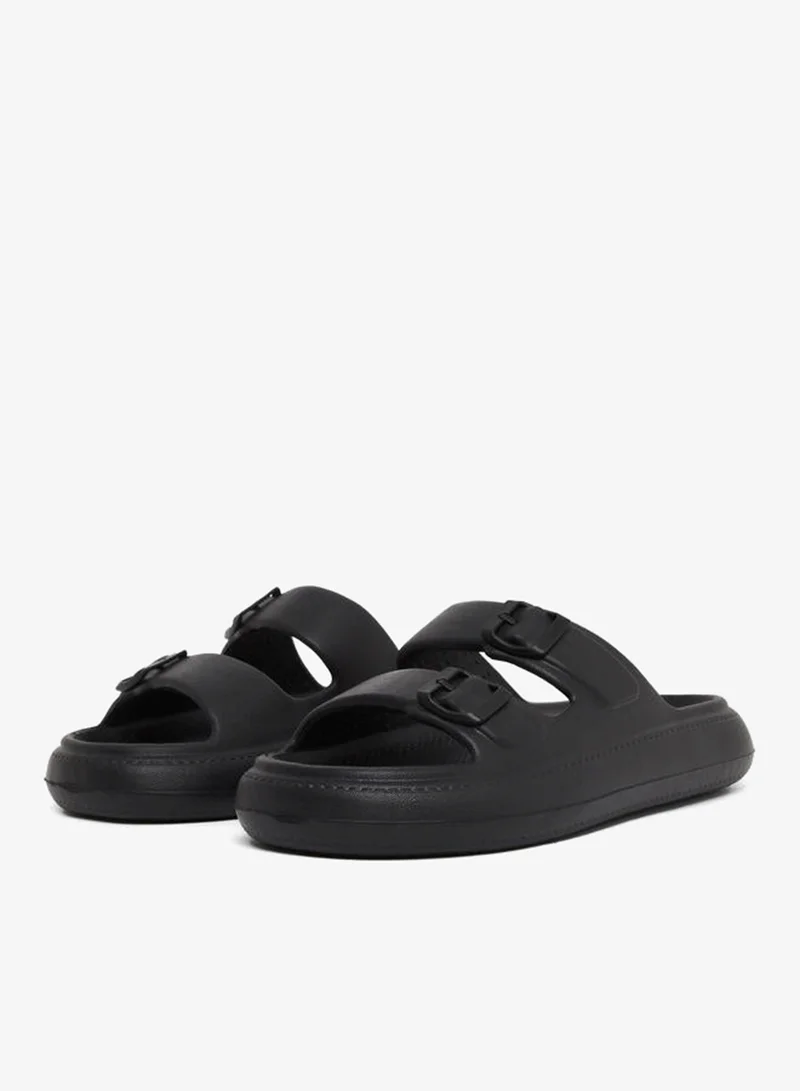 ستايلي صندل مريح مزين بإبزيم غلق مزدوج