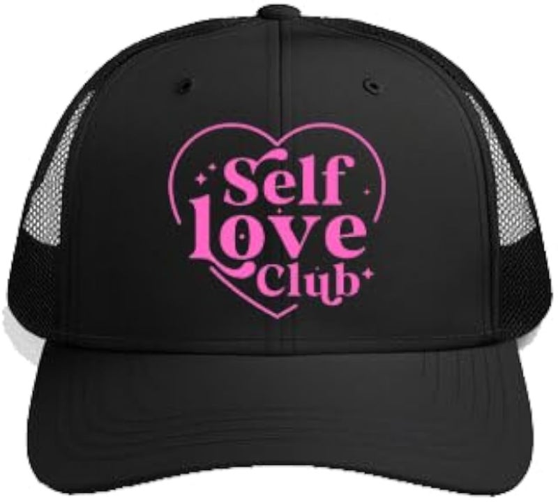 Self love Club Plain unisex baseball cap Black