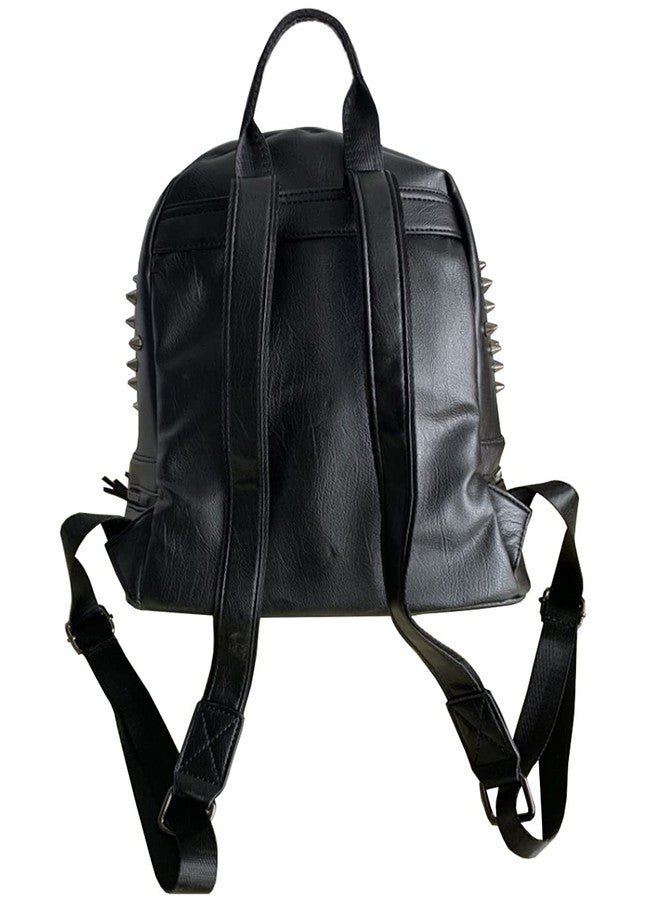 AlwaySky Women Skull Backpack Rivet Studded Fashion Daypack Gothic Purse Tassel Zipper (Slivet Round Rivet) - Image 3