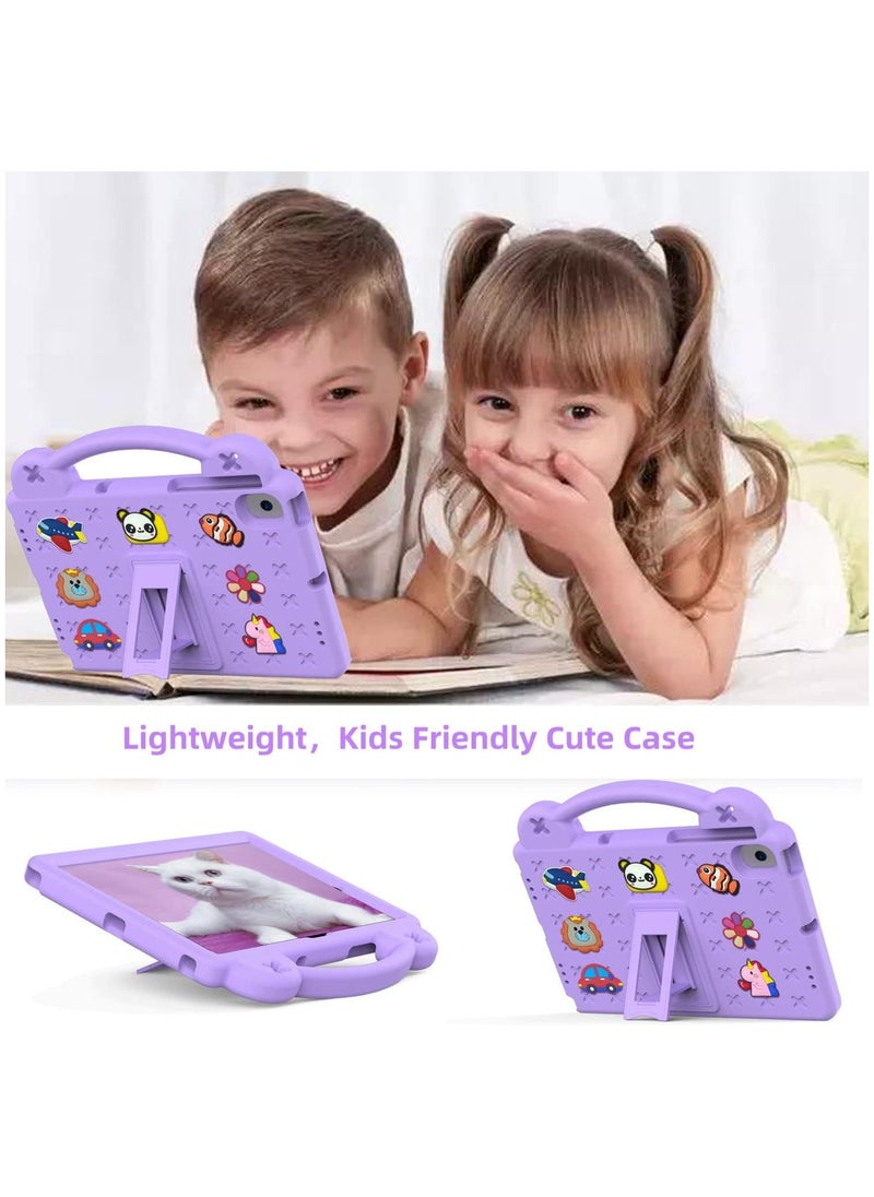 General Child Protective Case with Adjustable Stand and Handle Grip Shock Cover, Compatible with Huawei Matepad Pro 10.8, Samsung Galaxy A8, Lenovo M10 Plus 3rd Generation 10.6, Nokia T21/T20 Purple  - Image 5