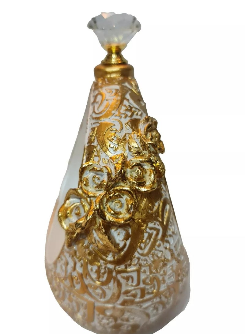 Burner Ceramic Incense Burner Mabkhara – Stylish White & Gold Design - Image 2