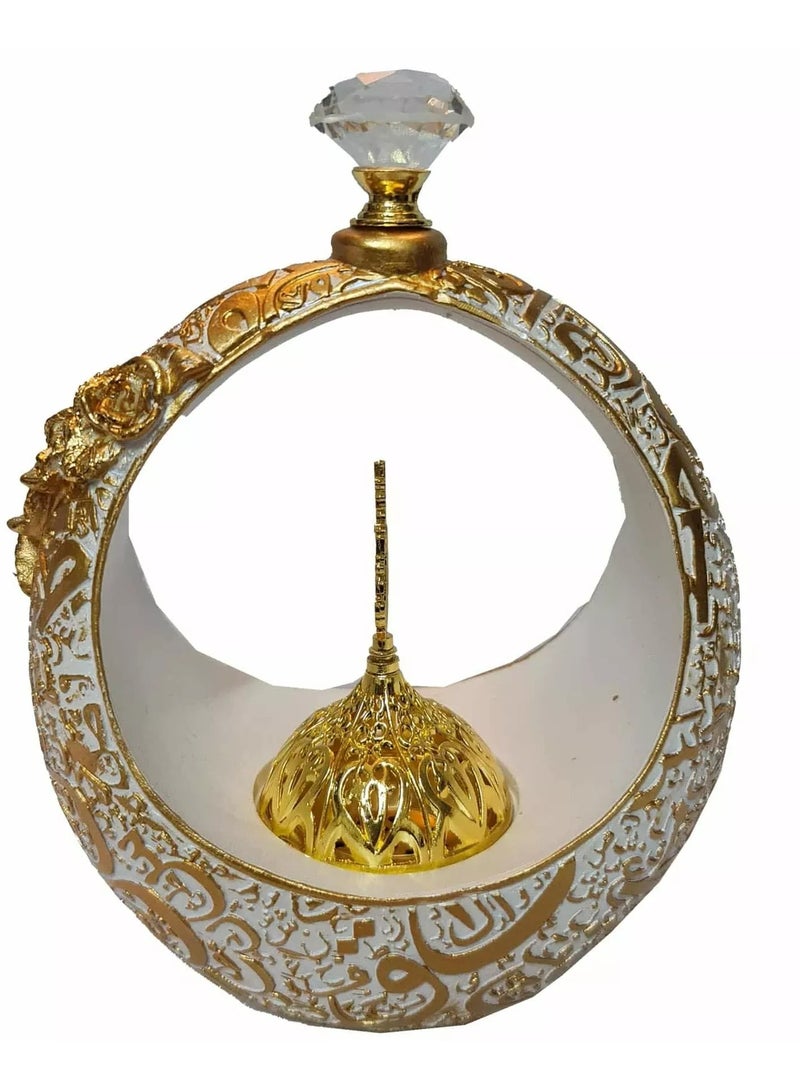 Burner Ceramic Incense Burner Mabkhara – Stylish White & Gold Design - Image 4