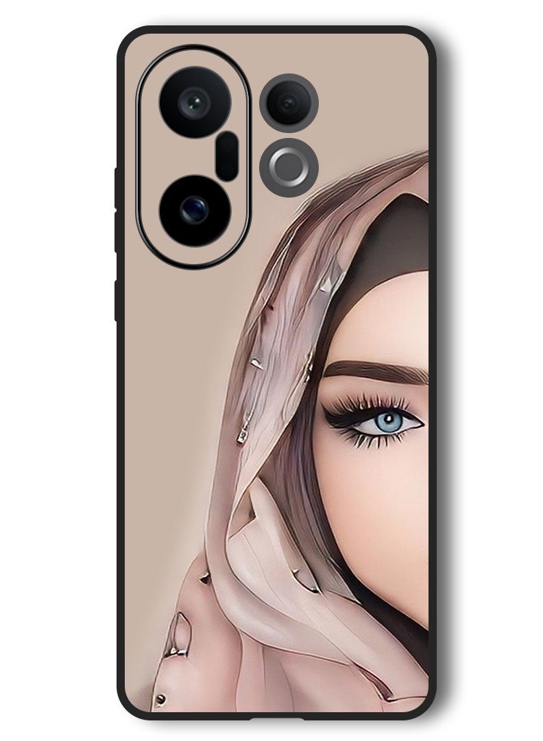 Theodor Case Compatible with Vivo X200 FE 6.31 Inch Protection Shockproof Bumper Cover Girl Half Face - Image 1
