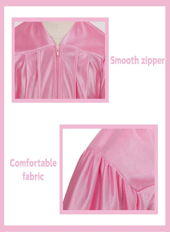 HAPNBCELE Kids Shiny Graduation Cap and Gown 5 Pcs Set with 2026 2027 Tassel Kindergarten Preschool Ceremony Gifts for Boys Girls (Pink, 27) - Image 4