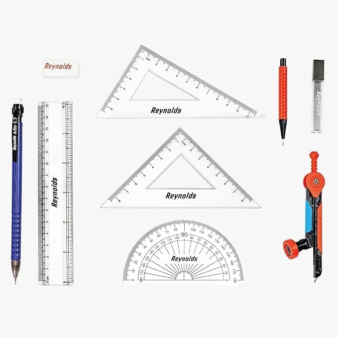 Reynolds Zinc Geometry Box | Instrument Box | Pencil Box | Rust Resistant Instruments, Multicolor - Image 5