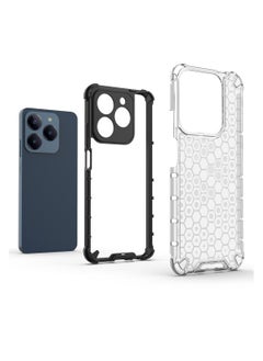 Case For Realme C61 4G  , - Heavy Duty Brushed Protective Shockproof Ultra Premium Quality Cover - Slip-Resistant - Black Edges Transparent Beehive Back - pzsku/Z91948E72C2BCA75B9612Z/45/_/1727770210/bc37ef98-d315-4209-a210-0be513e3cd2a