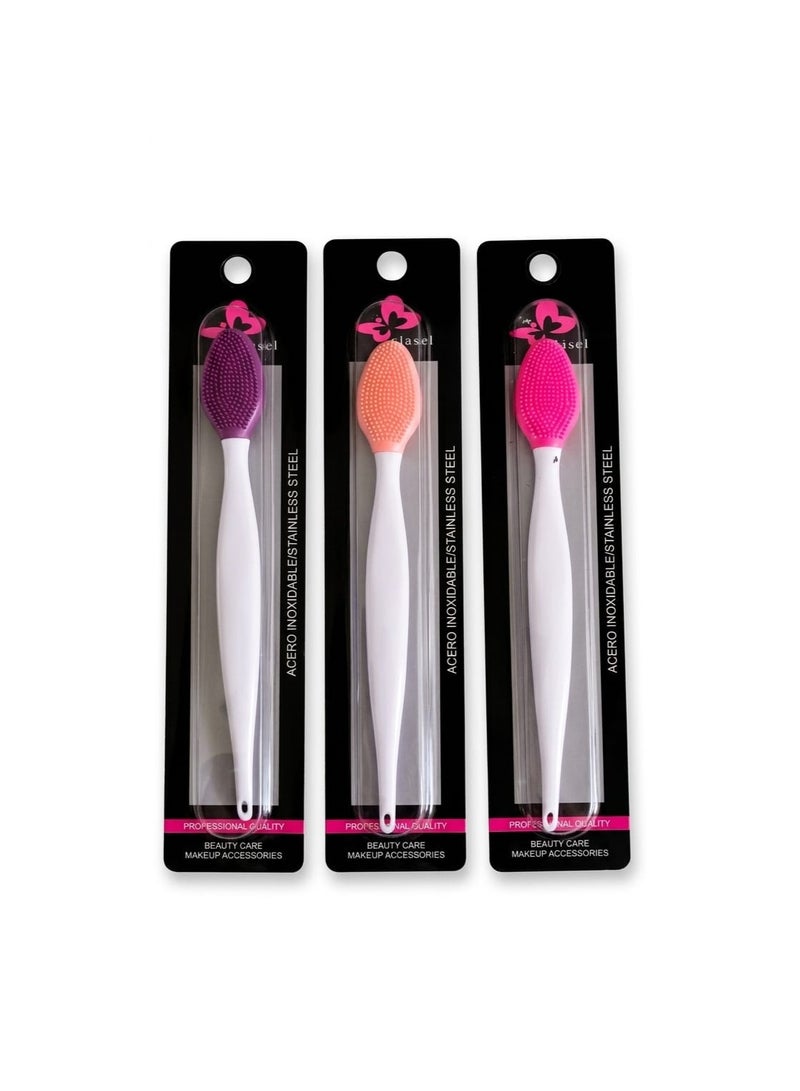 1 PCS Pore Scrubber, 3-in-1 Reusable Silicone Pore Brush for Blackhead Removal, Deep Pore Cleaning & Face MULTI  COLOR