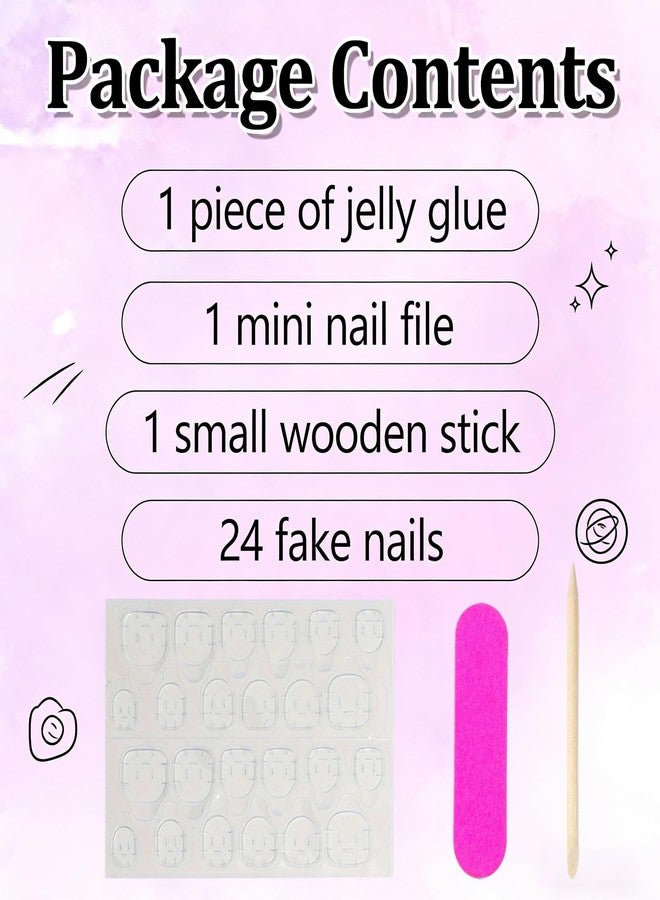 ASABITE 24Pcs Summer Beach Press on Nails Long Coffin Fake Nails with Goldfish Pattern Design Artificial False Nail Coffin Nails Press ons Ocean Nail Full Cover Reusable Stick on Nails for Women - Image 5