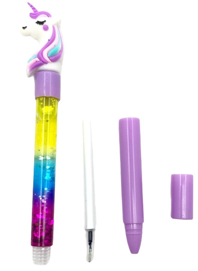 GLAZU مجموعة أقلام جل لامعة جميلة للأطفال من GLAZU Unicorn Collection، 6 قطع (عبوة من 6 أقلام) - Image 2