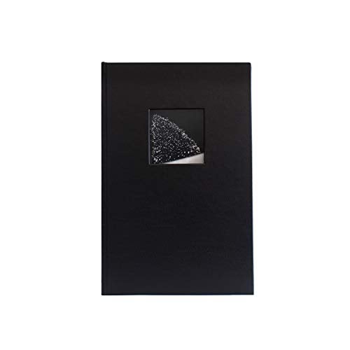 Kolo Hudson 3up Photo Album, Holds 300 4x6 Photos, Ideal for Weddings and Baby Books, Black Leather - Image 1