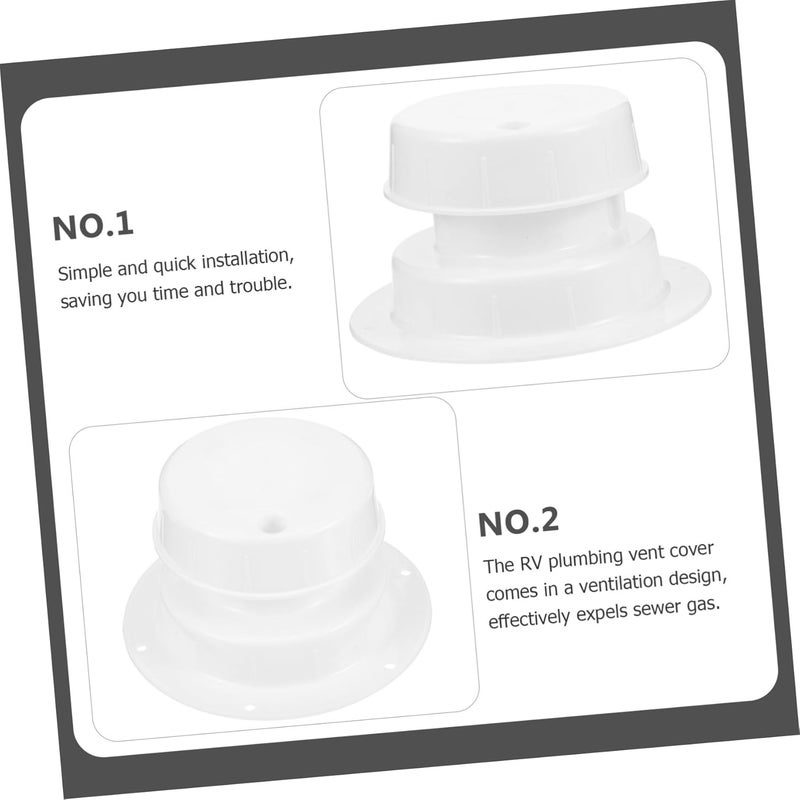 Mobestech Rv Plumbing Vent Cap Durable Rv Sewer Vent Cover for Bathroom Ventilation Prevents Odor Moisture Buildup Easy Installation for Rv Trailers Campers - Image 5