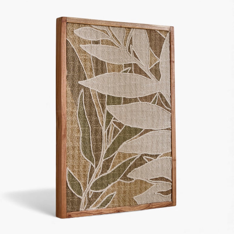 Home Box Florenza 3D Solid Wood Framed Abstract Fabric Wall Art - 50x70 cm - Image 5