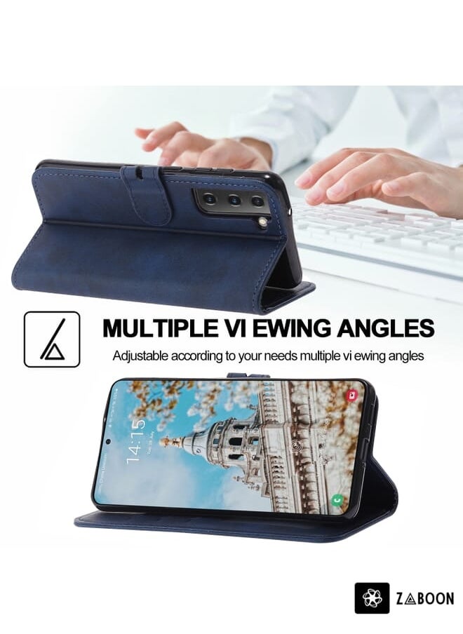 Zaboon - Protective Case Cover For Samsung Galaxy S22+ 5G Embossed Happy Cat Pattern Horizontal Flip Leather - Image 1