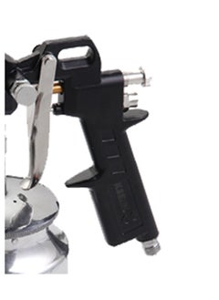 KSEIBI Suction Spray Gun Junior, Size 180mm, Professional Air Spray System for Car Furniture Fence Wall, and machines, Suitabl for Spraying Oil-Based or Latex Paints (Silver & Black).  - Image 2