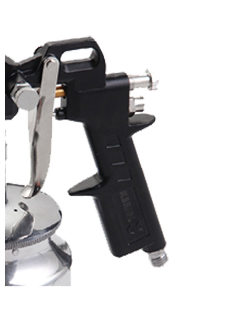 KSEIBI Suction Spray Gun Junior, Size 180mm, Professional Air Spray System for Car Furniture Fence Wall, and machines, Suitabl for Spraying Oil-Based or Latex Paints (Silver & Black).  - Image 2