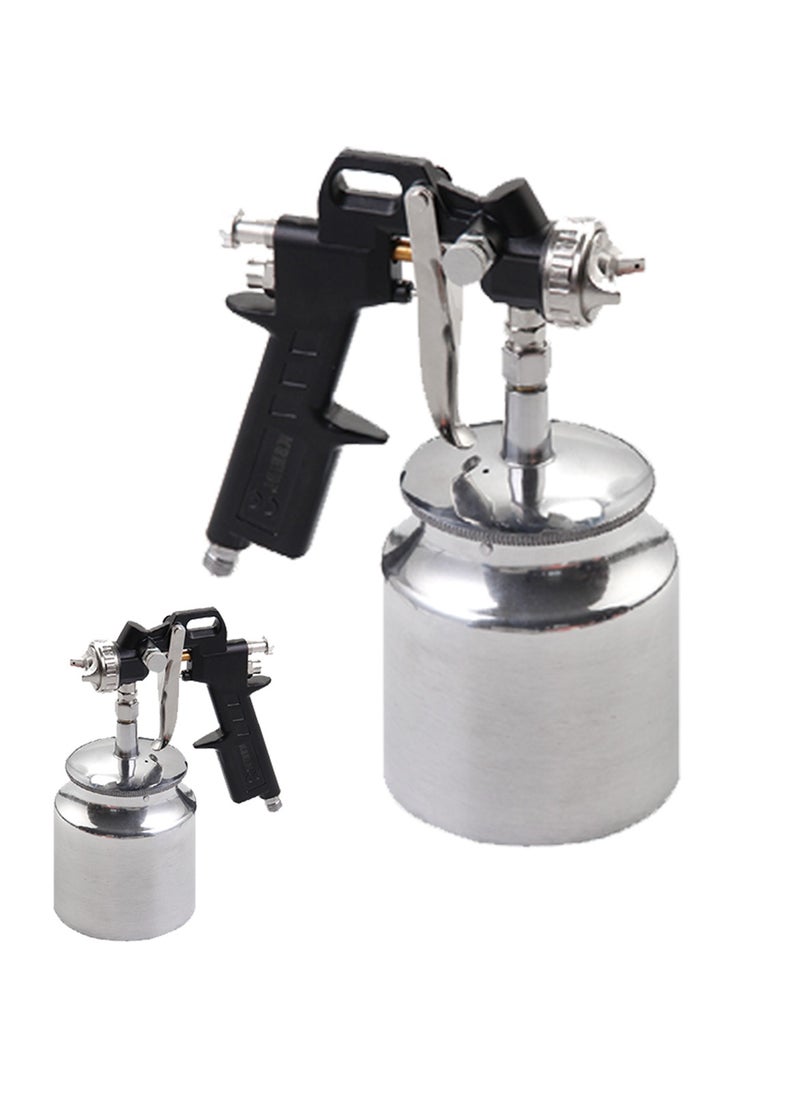 KSEIBI Suction Spray Gun Junior, Size 180mm, Professional Air Spray System for Car Furniture Fence Wall, and machines, Suitabl for Spraying Oil-Based or Latex Paints (Silver & Black).  - Image 3
