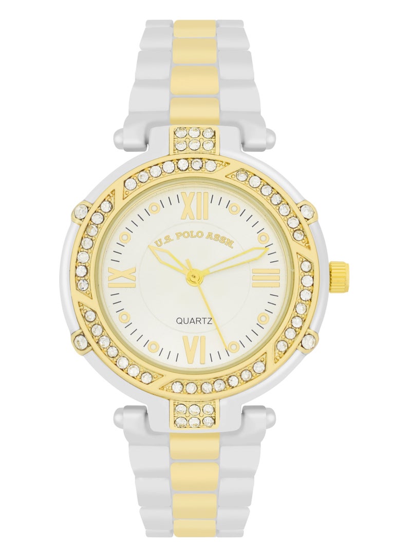 U.S. Polo Assn. Women's Quartz Analog dual-tone plated watch and bracelet set - Image 3