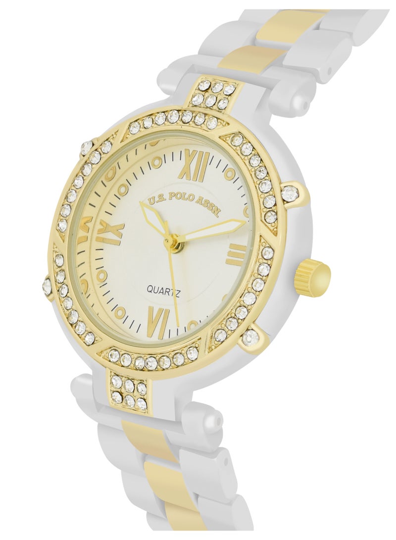 U.S. Polo Assn. Women's Quartz Analog dual-tone plated watch and bracelet set - Image 2