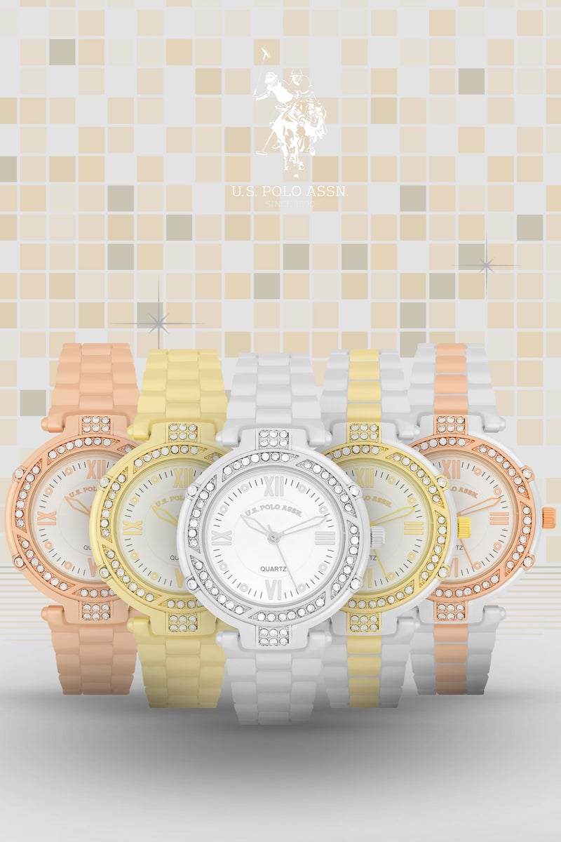 U.S. Polo Assn. Women's Quartz Analog dual-tone plated watch and bracelet set - Image 5