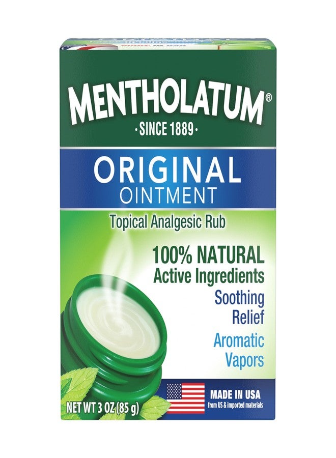 Mentholatum Original Ointment, 3 Ounce (85g) 100% Natural Active Ingredients for Soothing Relief - Image 1