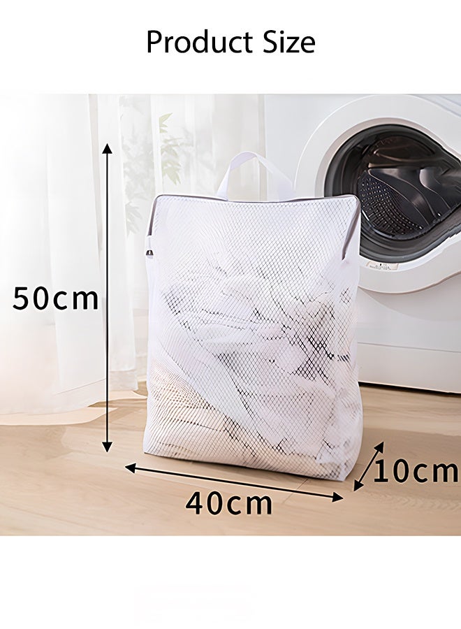 كويفلوكس حقيبة غسيل منزلية، حقيبة غسيل 40 × 50 × 10 سم بجدران شبكية، حقيبة غسيل شديدة التحمل للملابس الرقيقة والأحذية، واقي ملابس جيد التهوية بسحاب، منظم تخزين حمالة الصدر الداخلية قابل للغسل في الغسالة، سلة سفر متينة - Image 2