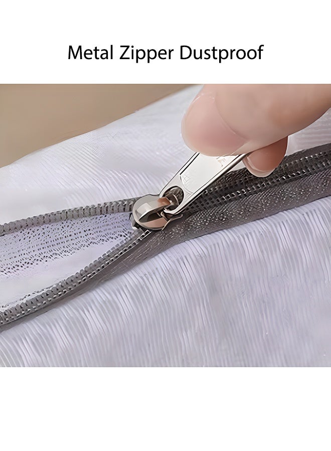 كويفلوكس حقيبة غسيل منزلية، حقيبة غسيل 40 × 50 × 10 سم بجدران شبكية، حقيبة غسيل شديدة التحمل للملابس الرقيقة والأحذية، واقي ملابس جيد التهوية بسحاب، منظم تخزين حمالة الصدر الداخلية قابل للغسل في الغسالة، سلة سفر متينة - Image 4