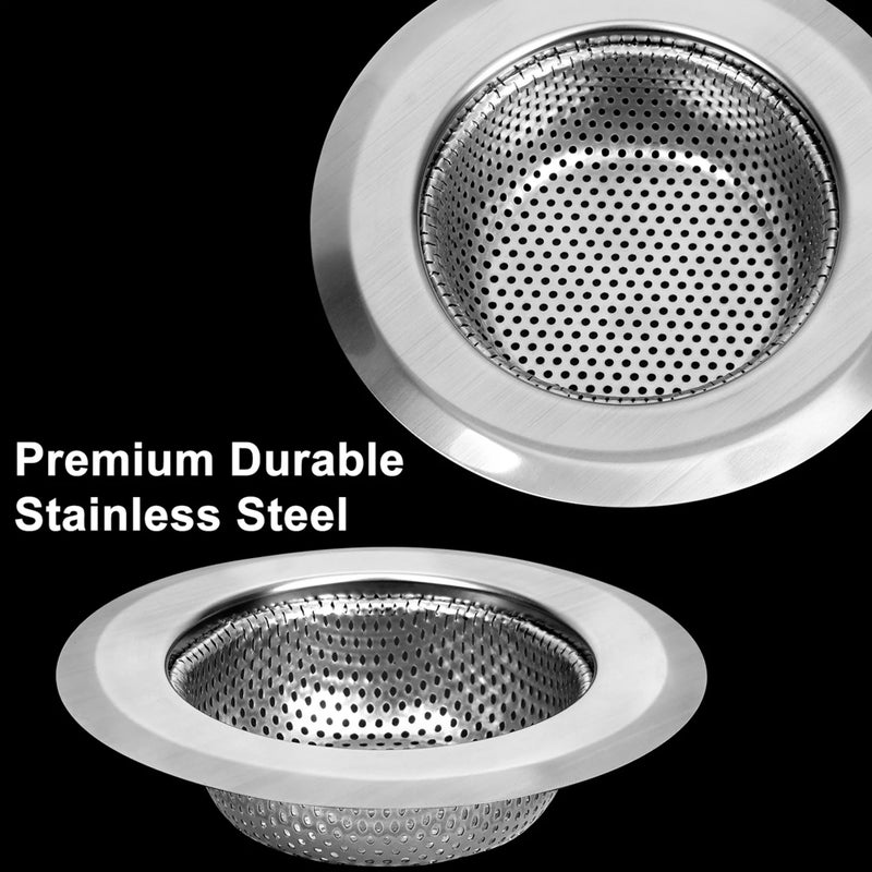 Hian Stainless Steel Kitchen Sink Strainer - Heavy Duty Sink Jali Kitchen Drain Basin Basket Filter, Durable Corrosion-Resistant Stainless Steel Strainer (Pack of 1, Round) - Image 5