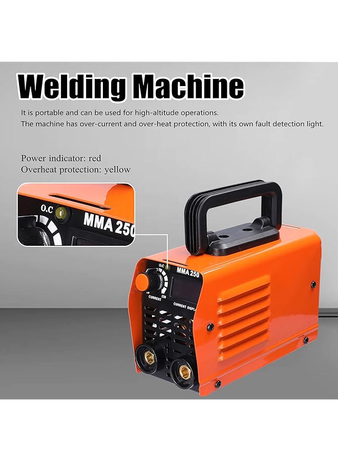 erorex Arc Welder 250Amps Lcd Welding Machine Portable Mini Electric Welder Anti Stick For 2 5Mm Rods For Welding Electric Work With Safety Set - Image 2