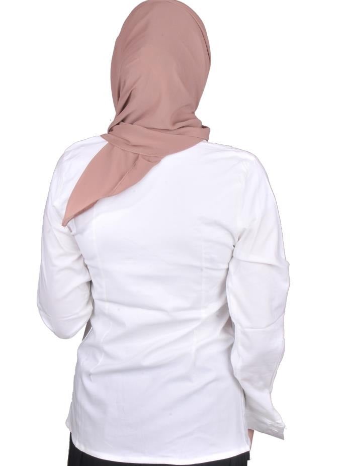 women's basic offwhite shirt - cotton material - Image 3