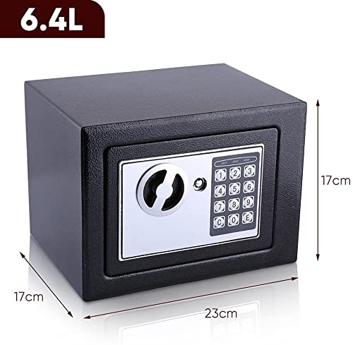 Marrone Mini Electronic Digital Security Safe Deposit Box With Electronic Keypad Lock and Physical Key For Home Office Hotel Jewelry Passport Watches Cash Storage - Image 5