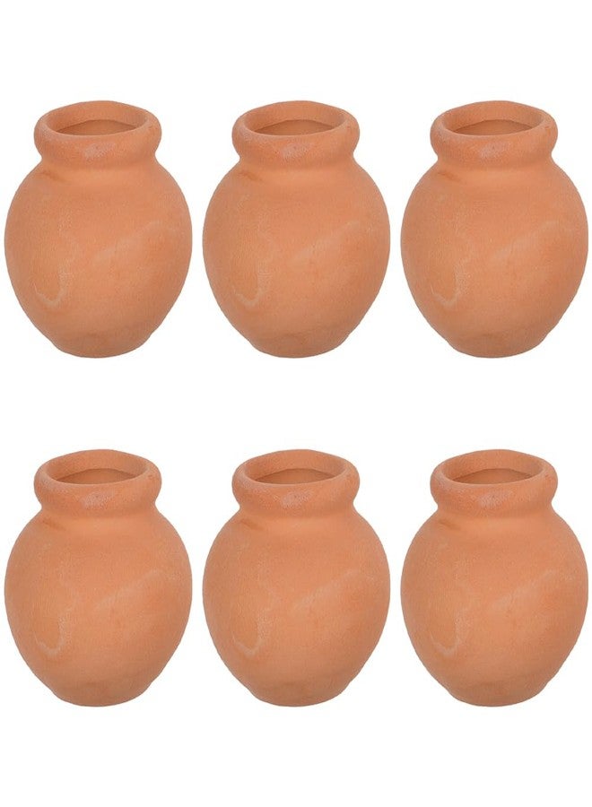Toddmomy 6pcs Flower Planter Matka Cuite Planter Pots for Indoor Plants Mill Nursery Pot Small Earthenware Pot Miniture Decoration Wall Planter Terre Planting Pot Wedding Clay - Image 1