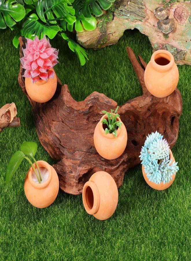 Toddmomy 6pcs Flower Planter Matka Cuite Planter Pots for Indoor Plants Mill Nursery Pot Small Earthenware Pot Miniture Decoration Wall Planter Terre Planting Pot Wedding Clay - Image 3