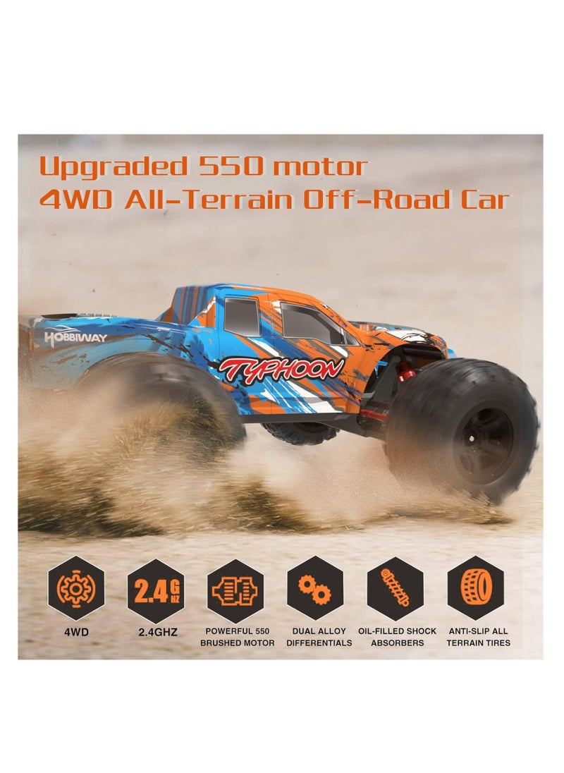 My Toys AKDC RC Cars for Adults High Speed 60KM/H, 1:10 Scale Large All Terrain RC Truck, 25+ Min 4WD Hobby Grade Electric Vehicle with 2.4GHz Radio Remote Control, 4X4 Waterproof MULTICOLOUR  - Image 2