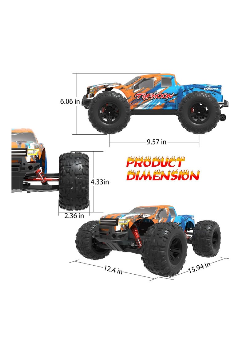 My Toys AKDC RC Cars for Adults High Speed 60KM/H, 1:10 Scale Large All Terrain RC Truck, 25+ Min 4WD Hobby Grade Electric Vehicle with 2.4GHz Radio Remote Control, 4X4 Waterproof MULTICOLOUR  - Image 5