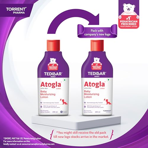 Atogla Baby Lotion 200ml from Tedibar Family | No. 1* Pediatrician prescribed Moisturising Lotion- By Torrent Pharma - Image 4