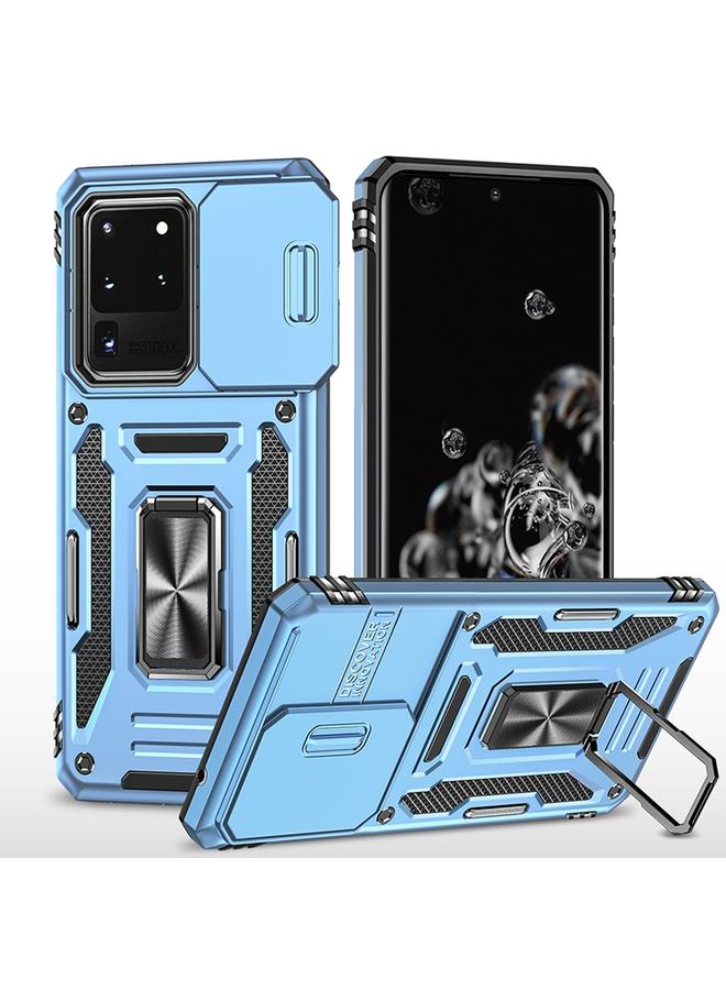 The Bros حافظة لهاتف سامسونج جالاكسي S20 ألترا درع PC + TPU واقي كاميرا