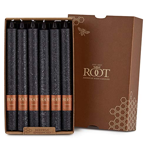 Root Candles Unscented Dinner Candles Premium Beeswax Blend Boxed Candle Set, 9-Inch, Black, 12-Count - Image 4