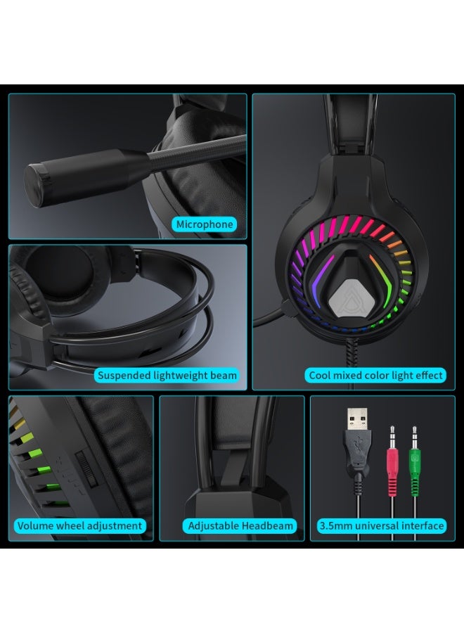 A-jazz AT120 Head mounted Gaming Earphones+Mechanical Touch Keyboard+High DPI Mouse Keyboard and Mouse Earphones, Three piece Set, Essential for Esports Party, Get Ready for Gaming Experience - Image 5
