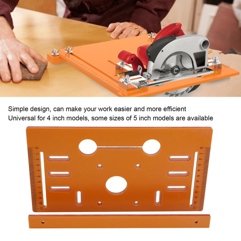 Engineering Plastic Circular Saw Guide Base Plate 28x15cm with Scale Markings for Woodworking - Image 5