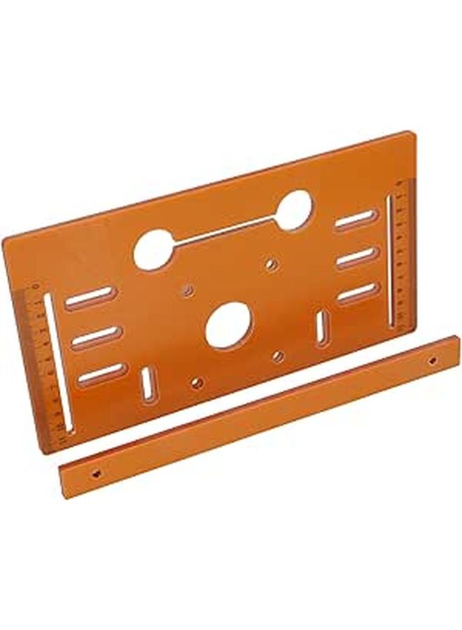 Engineering Plastic Circular Saw Guide Base Plate 28x15cm with Scale Markings for Woodworking - Image 1
