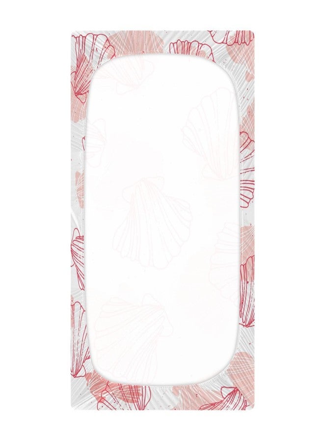 Kigai Coral Seashell Crib Sheets - Stretchy Fitted Crib Sheets for Boys Girls, Unisex Cozy Baby Crib Sheet 28 x 52 x 9 Inches - Image 2