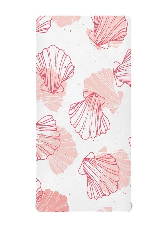 Kigai Coral Seashell Crib Sheets - Stretchy Fitted Crib Sheets for Boys Girls, Unisex Cozy Baby Crib Sheet 28 x 52 x 9 Inches - Image 1