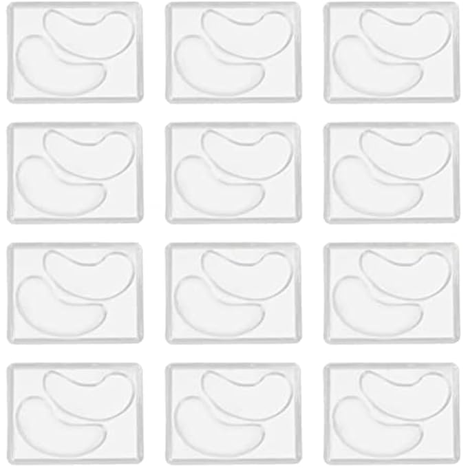 Sonew Pack of 12 DIY Eye Masks Shapes, Safe, Healthy, Transparent Face Masks Patch Shapes, Reusable, Under Eye Patches, Shapes, Tray Plate for Skin Care, DIY Products - Image 2