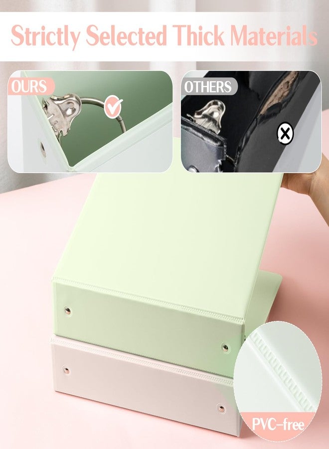 ديلي مجلد ديلي بثلاث حلقات، 2 بوصة، عبوة من 6 مجلدات خالية من مادة PVC (مناسبة لأوراق مقاس 8.5 × 11 بوصة)، ألوان باستيل متنوعة، شفاف، ثلاث حلقات، مقاس A4، 3 ثقوب، سعة 5 أرطال، مناسب للمدرسة أو المكتب - Image 5