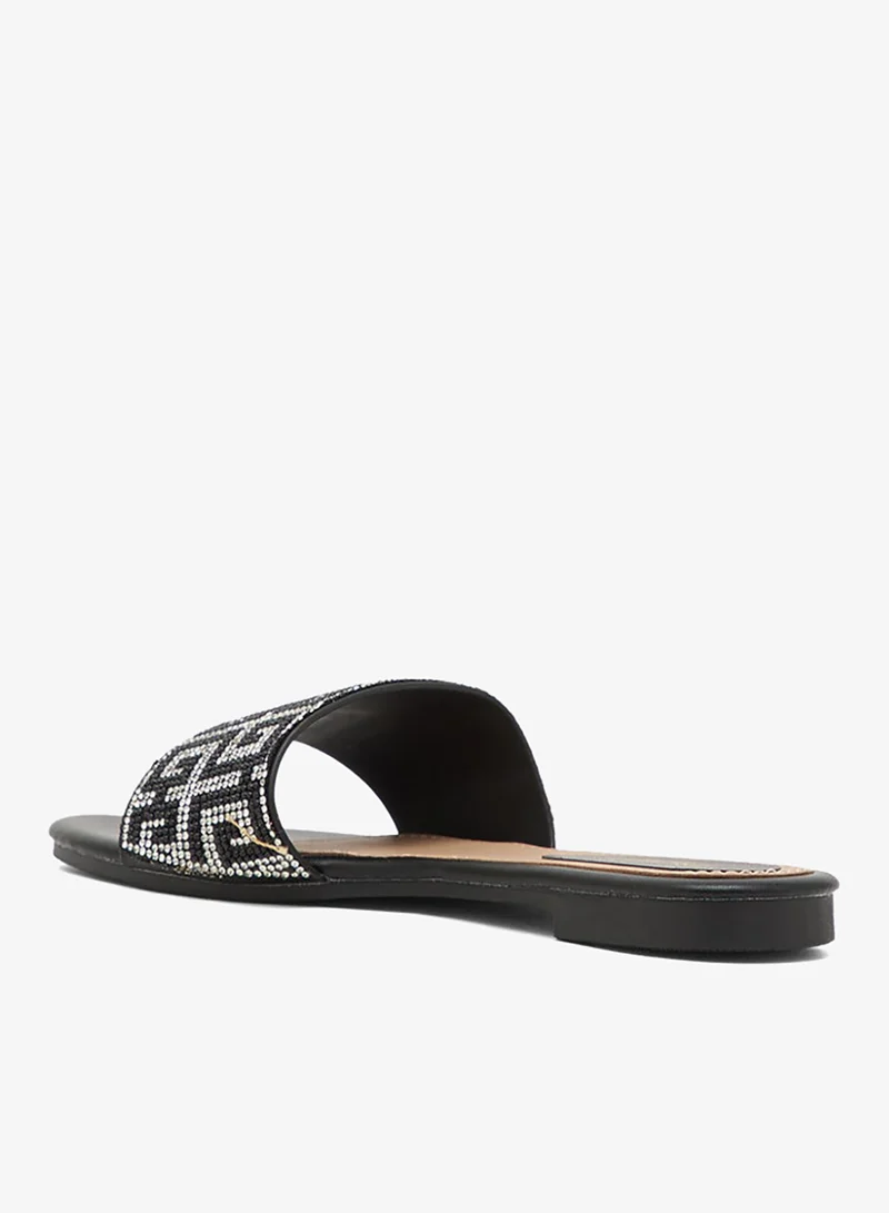 Truffle Embellished Flat Sandals