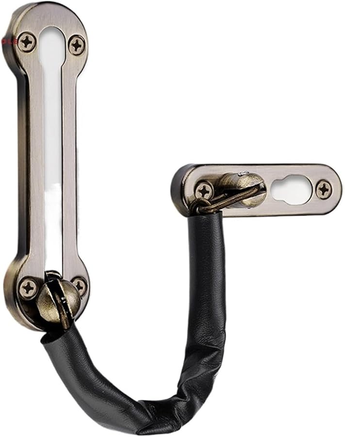 Anti Theft Stainless Steel Hotel Door Latch Safety Guard Security Lock Model B Silver - Image 1