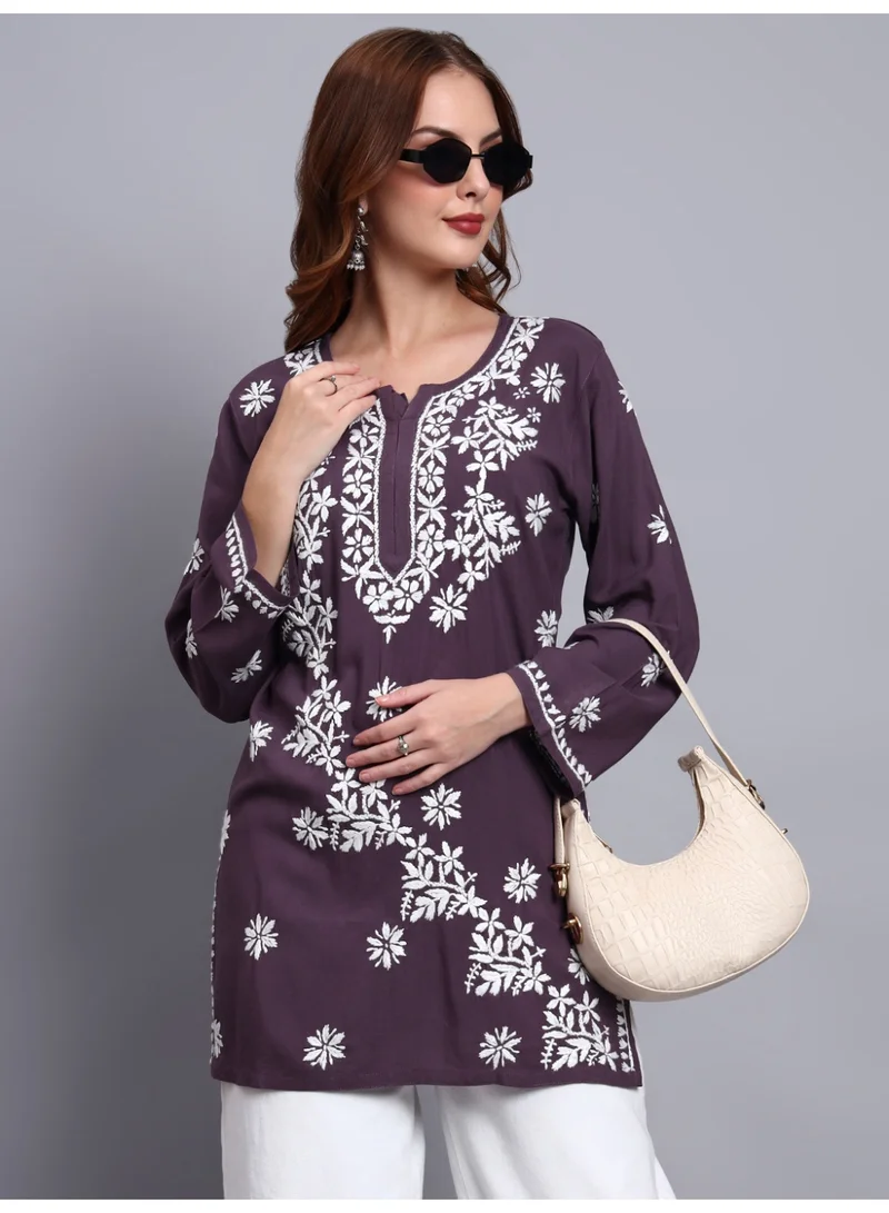 Alaya  Women Chikankari Hand Embroidered Rayon Kurti -AL4071 for Women | Best Price UAE