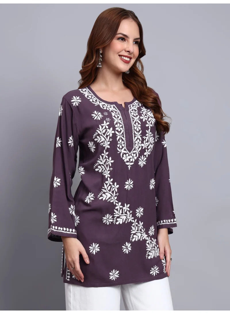 Alaya  Women Chikankari Hand Embroidered Rayon Kurti -AL4071 for Women | Best Price UAE