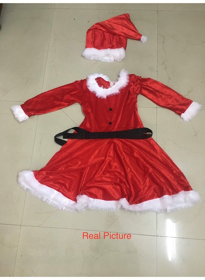 Fancydresswale Miss Santa Costume For Christmas,Red (Boots Not Included) (5-7 Yrs) - Image 2