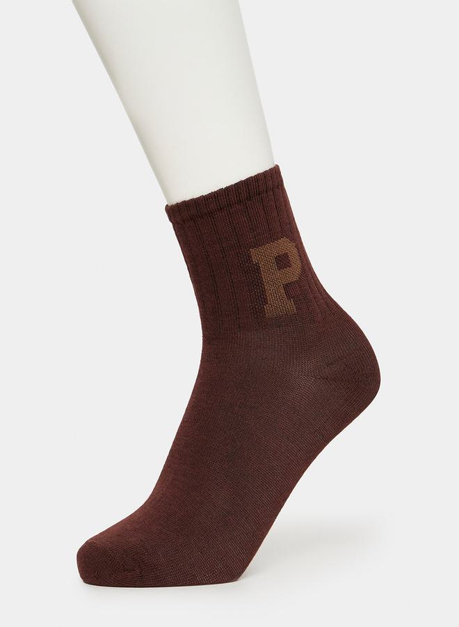 Styli Pack of 5 - Embroidered Detail Crew Socks  - Image 2
